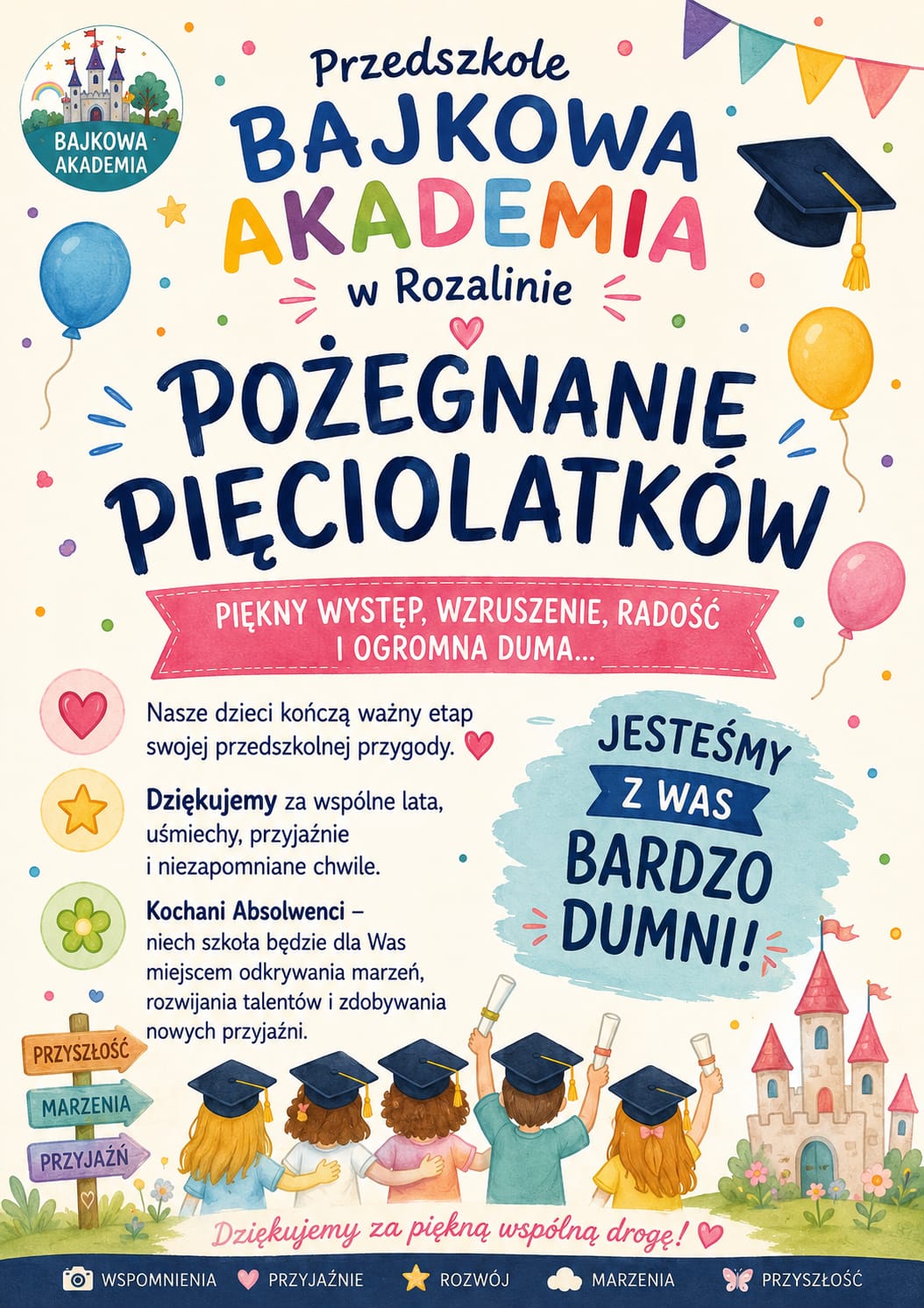 Pożegnanie pięciolatków w Bajkowej Akademii